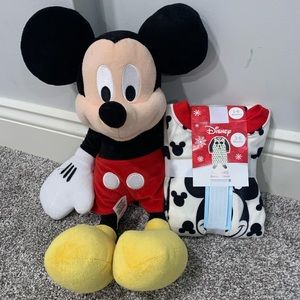 NWT Mickey Sleepers size 3-6mo + Mickey Plush